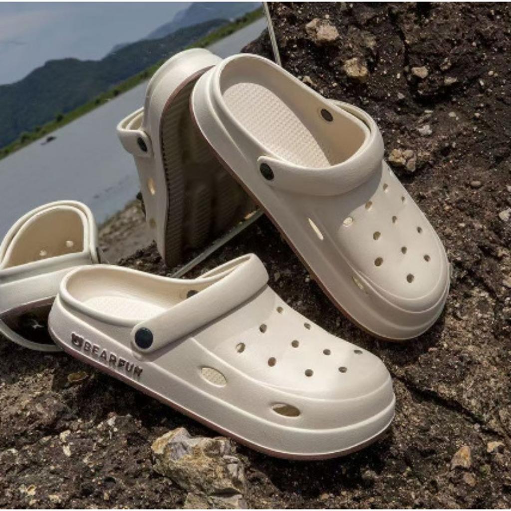 Sandalen - Leichte Sommer-Strand-Slipper mit dicker, gepolsterter Sohle, weicher runder Zehenpartie und minimalistischem Design für den Innen-/Außenbereich