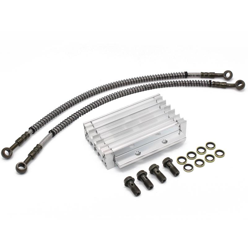 Motorcycle Aluminum Oil Radiator Bike Oil Cooler With Oil Pipe With Screw For Lifan 110 125cc Honda CRF Motocross Accessories