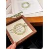 Half Cup Green Moonstone Beaded Bracelet Handmade Natural Jewelry Women Versatile Chic Style