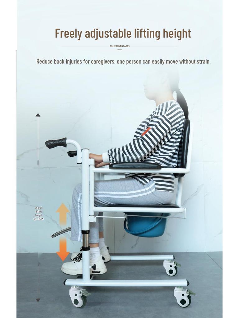 Hydraulic Lift Meal Table & Transfer Belt for Elderly and Bedridden Care