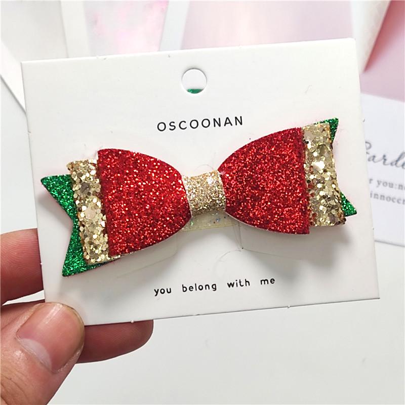 

Christmas Rainbow Shiny Bow Baby Girl Hair Clip & Pantyhose Set Bow (No Hair Clip)