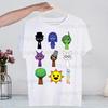 Sprunki Plush T Shirts for Guys O-Neck Short Sleeve Regular Mens Height Quality Men Hip-Hop Tee Shirt