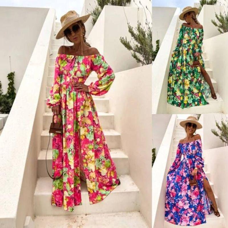 

Amazon Fashion Style Long Sleeve Dress Pullover Green S