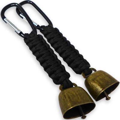 COLORBIRD Bärenglocke, Super Robustes Bärenabwehrmittel, Bärenabschreckung, Paracord (Schwarz x 2)