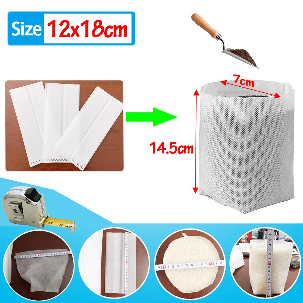 100-500Pcs Biodegradable Nursery Bag Plant Grow Bags Non-woven Fabric Seeds To Sow Flower Pots For Home Garden Accessories Tools