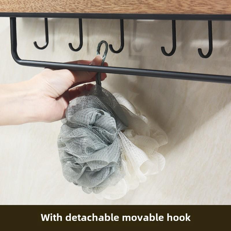 Černé rohové police do koupelny Kuchyňská nástěnná police Stojan na šampony do sprchy Koupelnové doplňky 40-60 cm