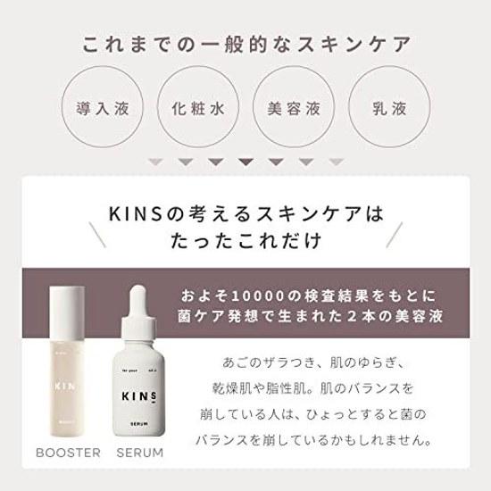 KINS Serum Repair Beauty Liquid Bacteria Care Dryness Skin Roughness Prevention Bakuchiol Pore Whitening Moisturizing Vitamin C Included Sensitive