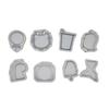 X6HE Bear Epoxy Resin Molds Shaker Dinosaur Photo Frame Keychain Pendant Silicone Jewelry Making Decorations DIY