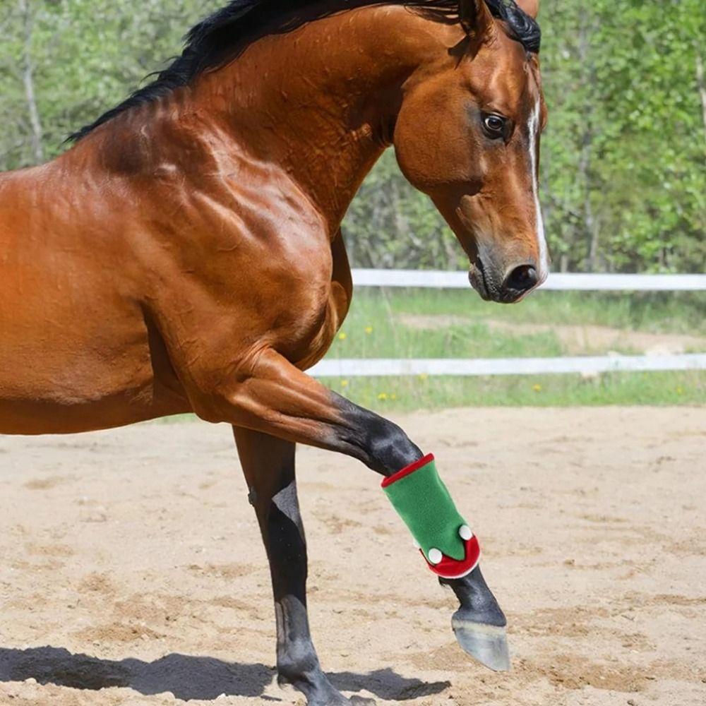 Conjunto de Fantasia de Cavalo Estilo Papai Noel Tema Festa Chapéu de Feriado Chapéu de Natal para Cavalo Evento de Feriado