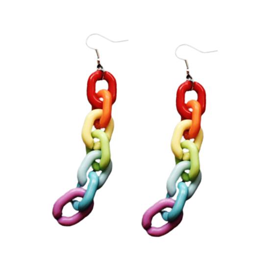 

Ear Hook Candy Color Creative Acrylic Long Dangle Stylish Ear Pendant for Party Ear Hook