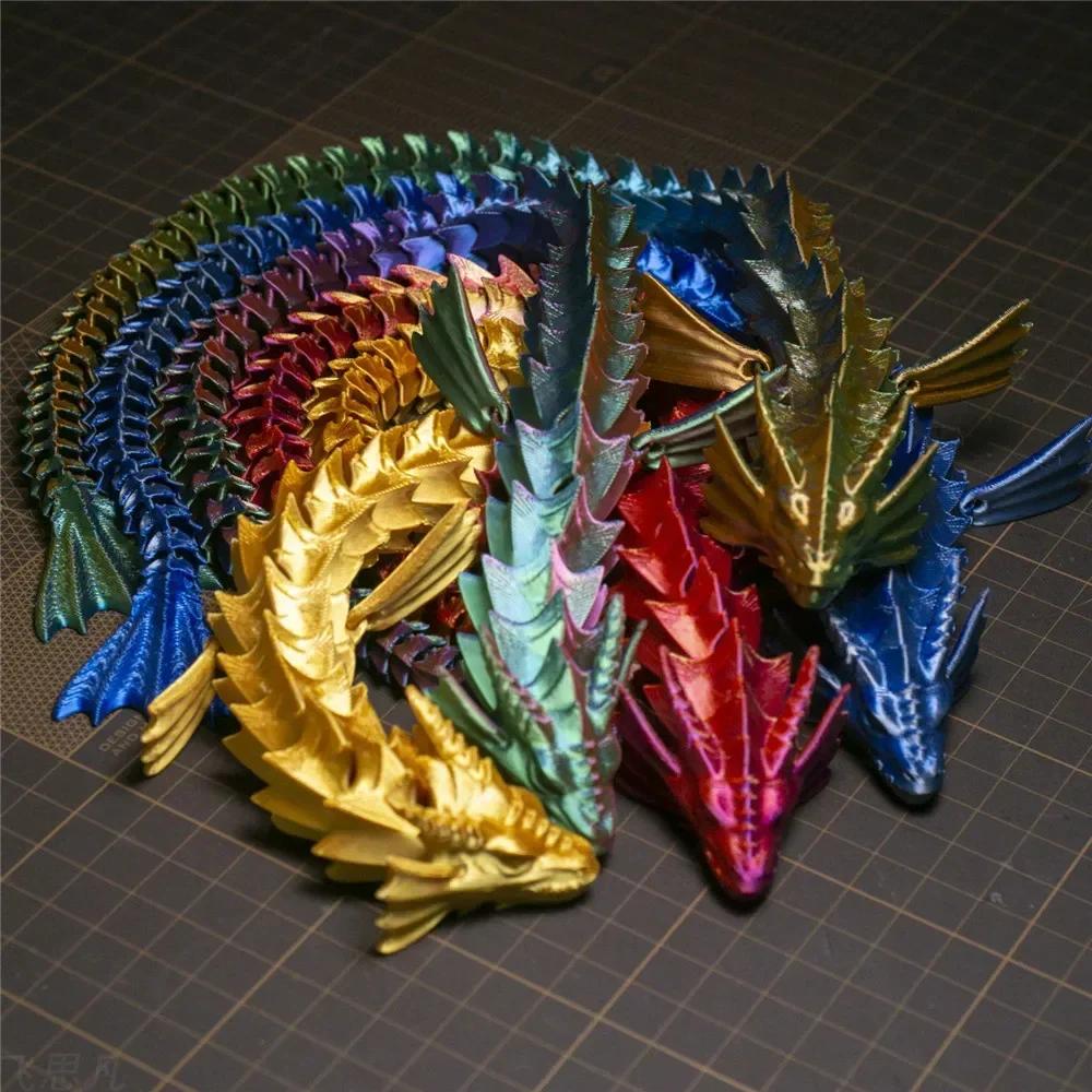 3D Print Dragon Model Toys 35Cm Creative Dragon Office Desktop Ornament Plants Rockery Fish Tank Landscaping Decoration Kid Toy