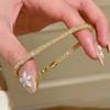 Gold Color Zircon Tennis Bracelet Luxury Sparkling Women Bracelet Geometric Wrap Bracelet  Wedding