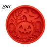 Handmade Pathway Stepping Stones Silicone Stone Mold for Halloween DIY Garden Pathway, Flexible Reusable Casting Concrete Molds Cement, Sunflower Cat