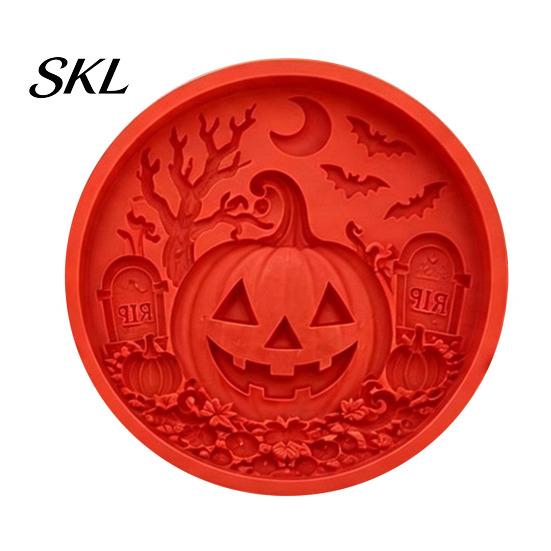 Handmade Pathway Stepping Stones Silicone Stone Mold for Halloween DIY Garden Pathway, Flexible Reusable Casting Concrete Molds Cement, Sunflower Cat