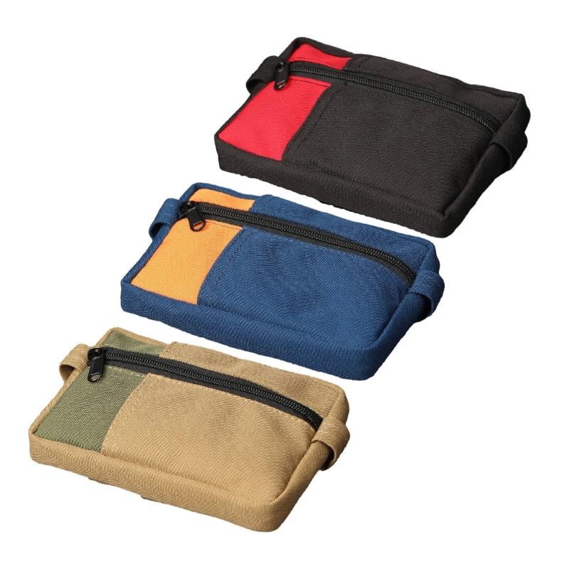 Tactically Storage Pouch Mini Portable Coin Purse Wallets Travel Zipper Belt Bag