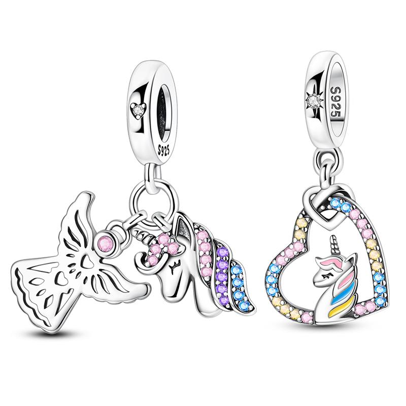 

Airplane Charm 925 Silver Original Zircon Clover Avocado Charms Bead Fit Bracelet DIY Jewelry For Women Wedding Anniversary Gift