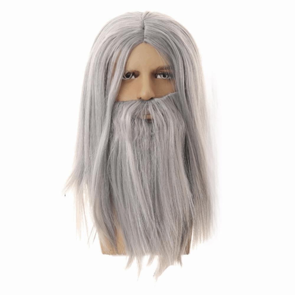 White Beard Santa Beard Wig Full Set Beard And Wig Set Combo Santa Claus Beard Wig Christmas Party