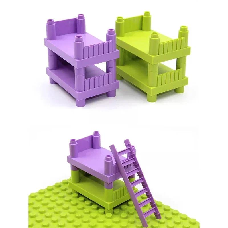 Big Building Blocks Play House Furniture Accessories Indoor Utensil Bed Compatible Large Bricks Assemble Toys Children Kids Gift
