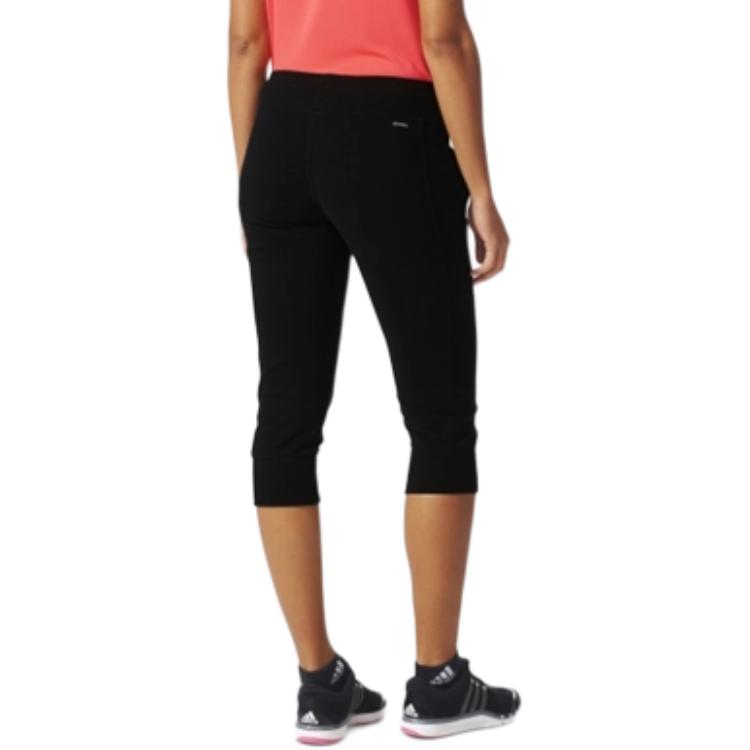 adidas Pantalon de survêtement en maille pour femme Noir Pantalon à bord-côte modéré AJ4586