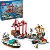 LEGO City Dock and Cargo Ship Toy Building Set for Kids Age 8-10, Creative Play Blocks