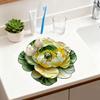 3D Flower Diatom Mud Soft Mat Absorbent Bar Counter Pad for Cups Kitchen Sink Quick-drying Wash Basin Tray Decorative Diatomite Coaster