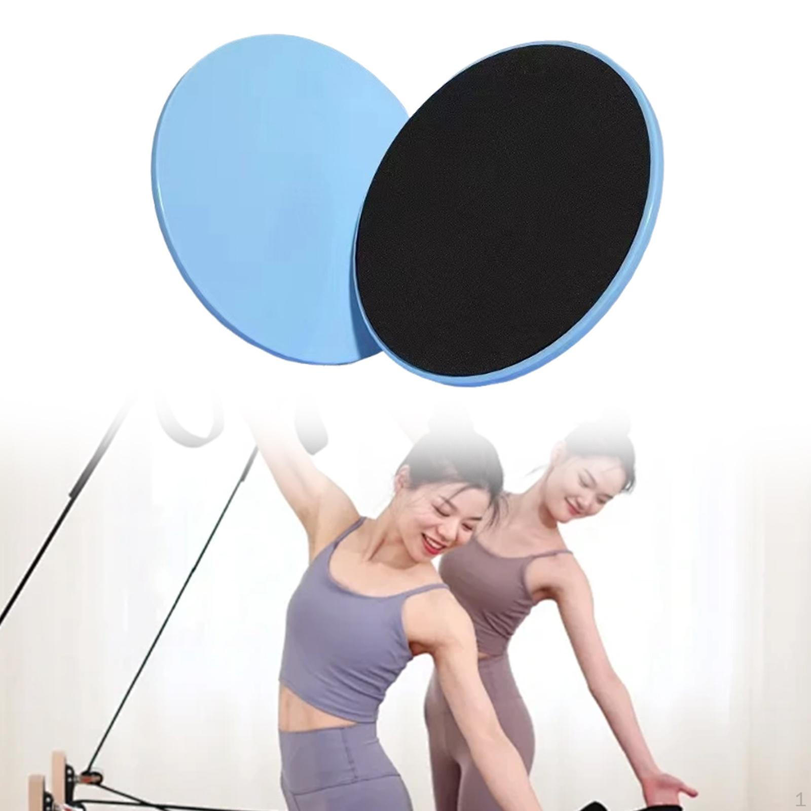 

2 шт. Основные слайдеры тренажеры фитнес-аппарат диски для тренажерного зала йога пилатес синий