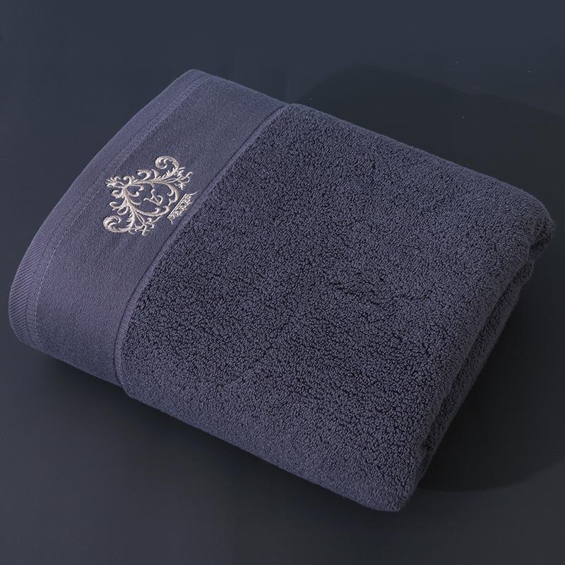 Pure Cotton Class A Soft Absorbent Embroidered Bath Towel - Luxurious, Thickened for Adults