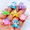 10 st Harts Glitter Tecknad val, sköldpadda, delfin, sjöstjärna Figurin Strass Skrapbok DIY Rosett Dekoration Hantverk