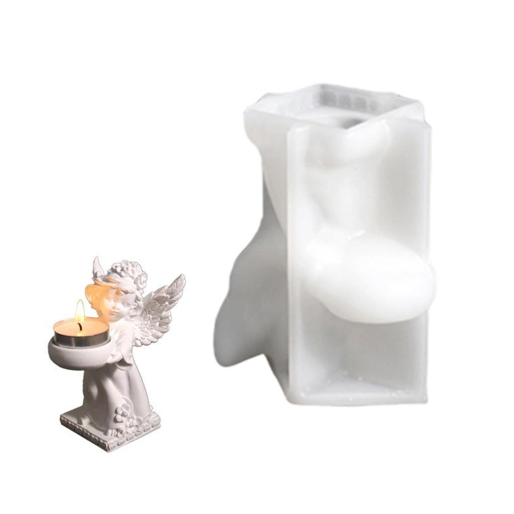 Creative Angel Candle Holder Silicone Mold For DIY Jewelry Resin Crafts And Succulent Planter Decorations