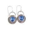 Blue Tanzanite Gemstone 925 Sterling Silver Jewelry Handcrafted Earrings 1.30" EE-63-7