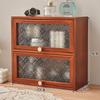 Cup Desktop Storage Cabinet Solid Wood Teacup Tea Set Storage Cabinet Dining Table Coffee Cup Storage Countertop Cup Holder