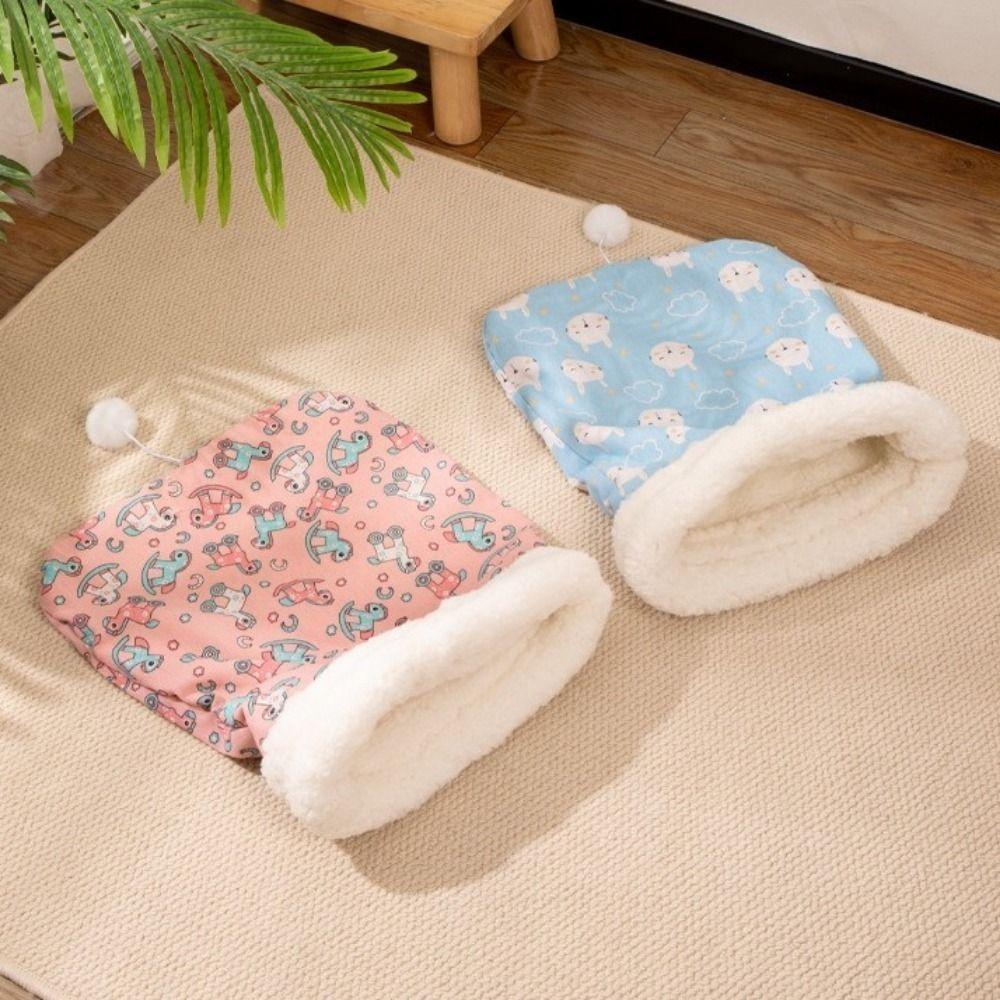 Pocket Type Cat Sleeping Bag Plush Winter Cat Bed Cute Kitten Quilt Bed  Winter