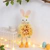 2026 New Easter Decorations 20cm Easter Rabbit with Flower Hanging Ornaments Holiday Spring Party Decorations Gifts for Kids