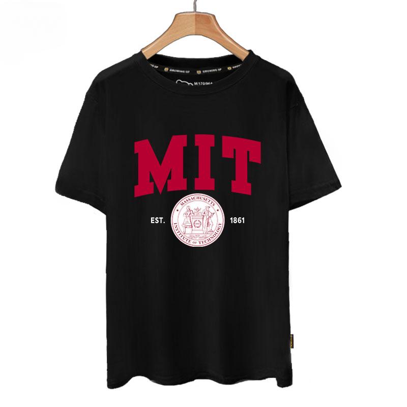 American College Group Cotton Short-sleeved T-shirt Cultural Revolution Street Wear Culture Men Clothing  Quick Dry