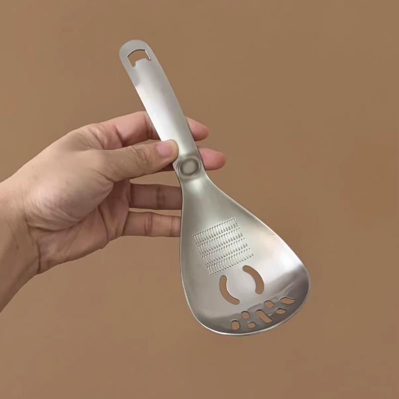 Utensile da Cucina Multifunzionale in Acciaio Inossidabile Per Cucinare Aglio Zenzero Grattugia Trituratore Cucchiaio Articoli per la Cucina