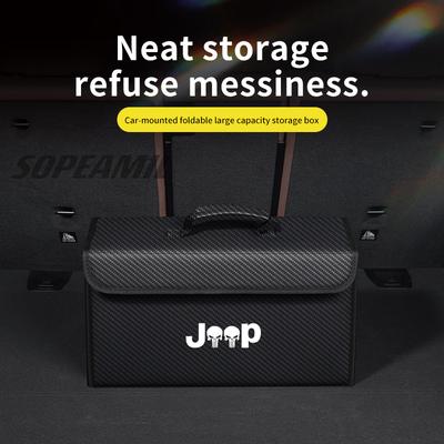 Car Trunk Storage Box Organizer Foldable Stowing Tidying Bag For Wrangler Renegade Patriot Grand Cherokee Compass Wagoneer