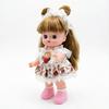 Bear Print Lolita Doll Outfit: 26cm Skirt, Headband, Shoes, and Socks 4-Piece Set