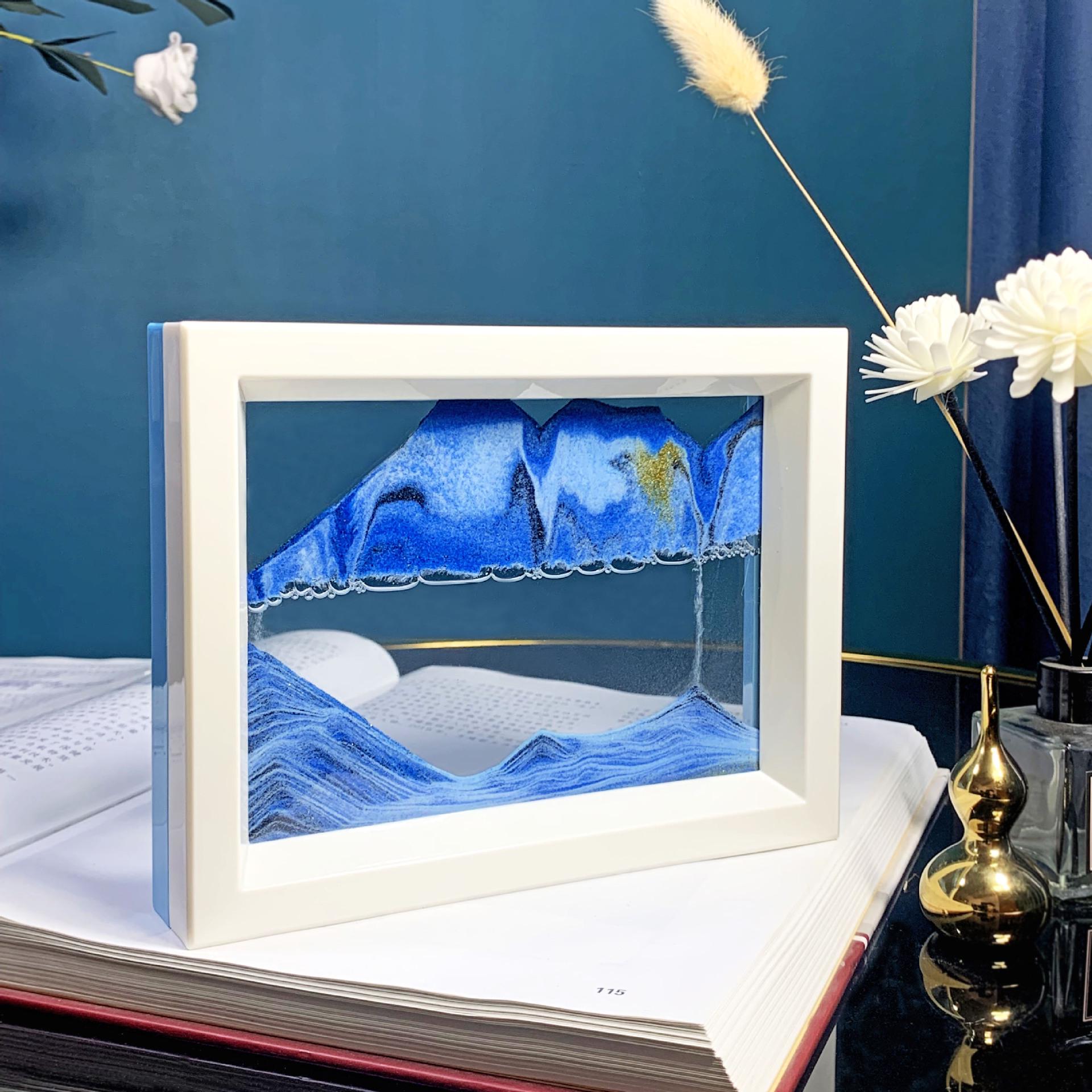 Plastic Frame Sand Art Hourglass: Desktop Home Decor for Stress Relief