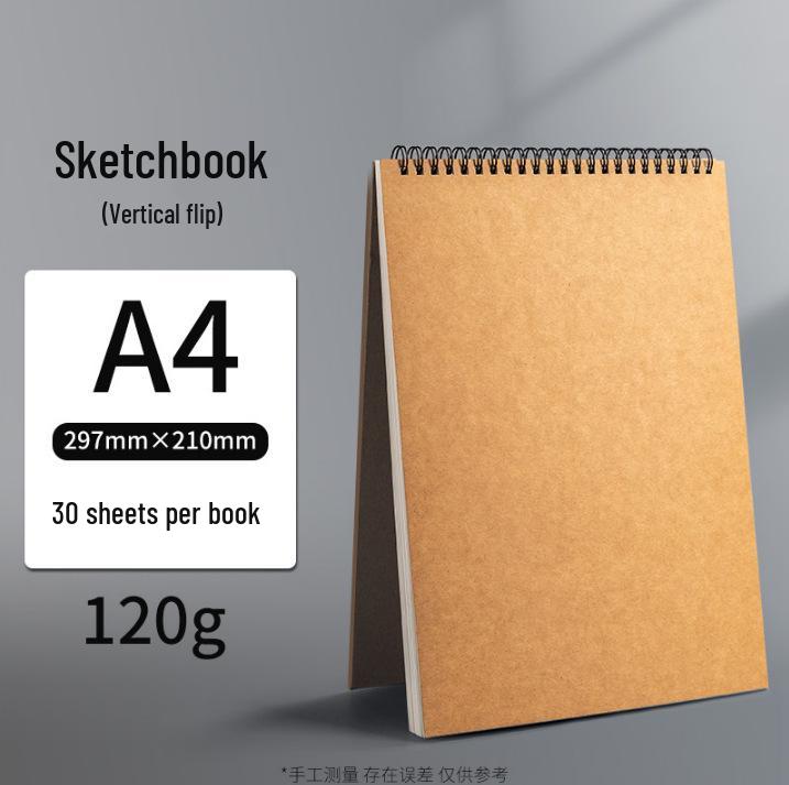 Compact Thickened Hardcover Spiral Sketchbook for Art & Primary Students, 32k Quick Sketch Drawing Book.