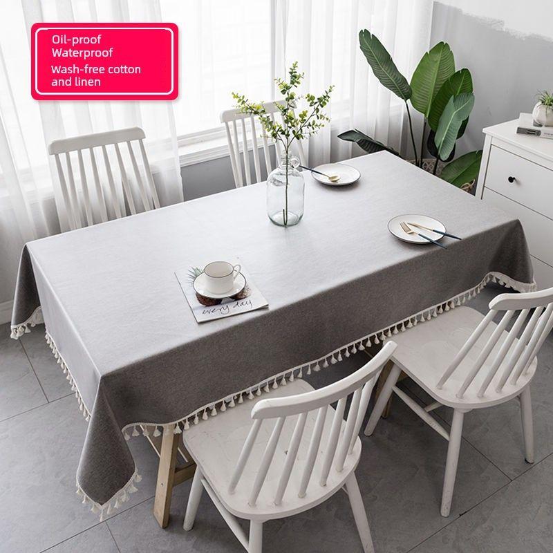 

Mumuhome Хлопок и Лен Маслостойкий Одноразовый Чисто Белый Тканевый Grey 90*130cm (suitable for small coffee table)