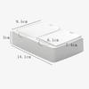 2 Slot Cotton Swab Box Plastic Mulitfunctional Cosmetic Cotton Pads Holder Organizer with Lid for Travel Bathroom