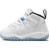 Nuevos Zapatos Air Jordan 11 Antideslizantes Resistentes al Desgaste de Caña Alta para Niños Pequeños Blanco Azul Infantil y Niño Pequeño 378040-104