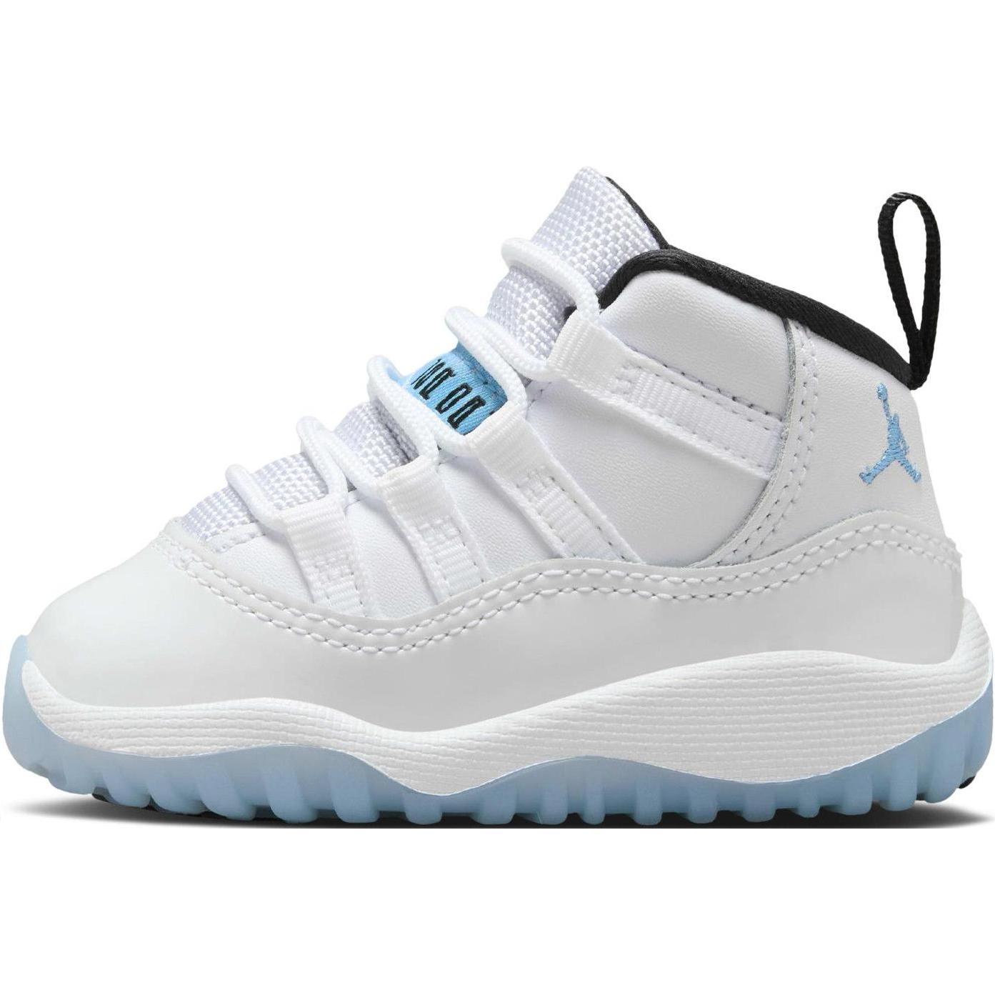 

New Jordan Air Jordan 11 Anti-Slip Wear-Resistant High-Top Toddler Shoes White Blue Infant And Toddler 378040-104 26