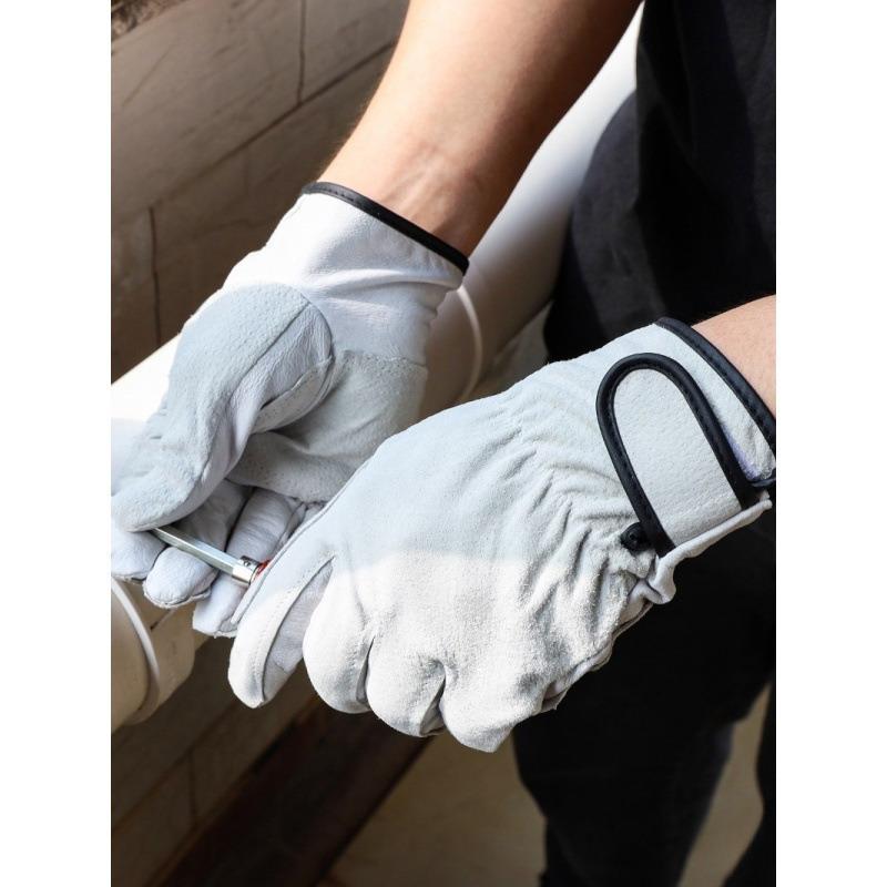 Pracovní rukavice Ovčí kůže Dělnické Pracovní Svařování Bezpečnostní Ochrana Zahrada Sport Motocykl Řidič Odolné rukavice