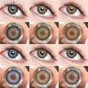 FUNSACHY 1 Pair Blue Contact Lenses for Eyes Natural Colored Contact Blue Eyes Lenses Korean Contacts Lenses Yearly Green Pupil