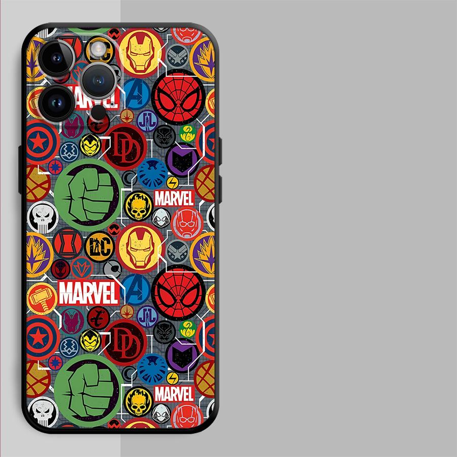 

Phone Case for Apple iPhone XR XS MAX 13 11 Air 16 12 14 15 Pro 7 8 17 Pro Max Funda Phone Cover Marvel Cartoon Hero iPhone 12
