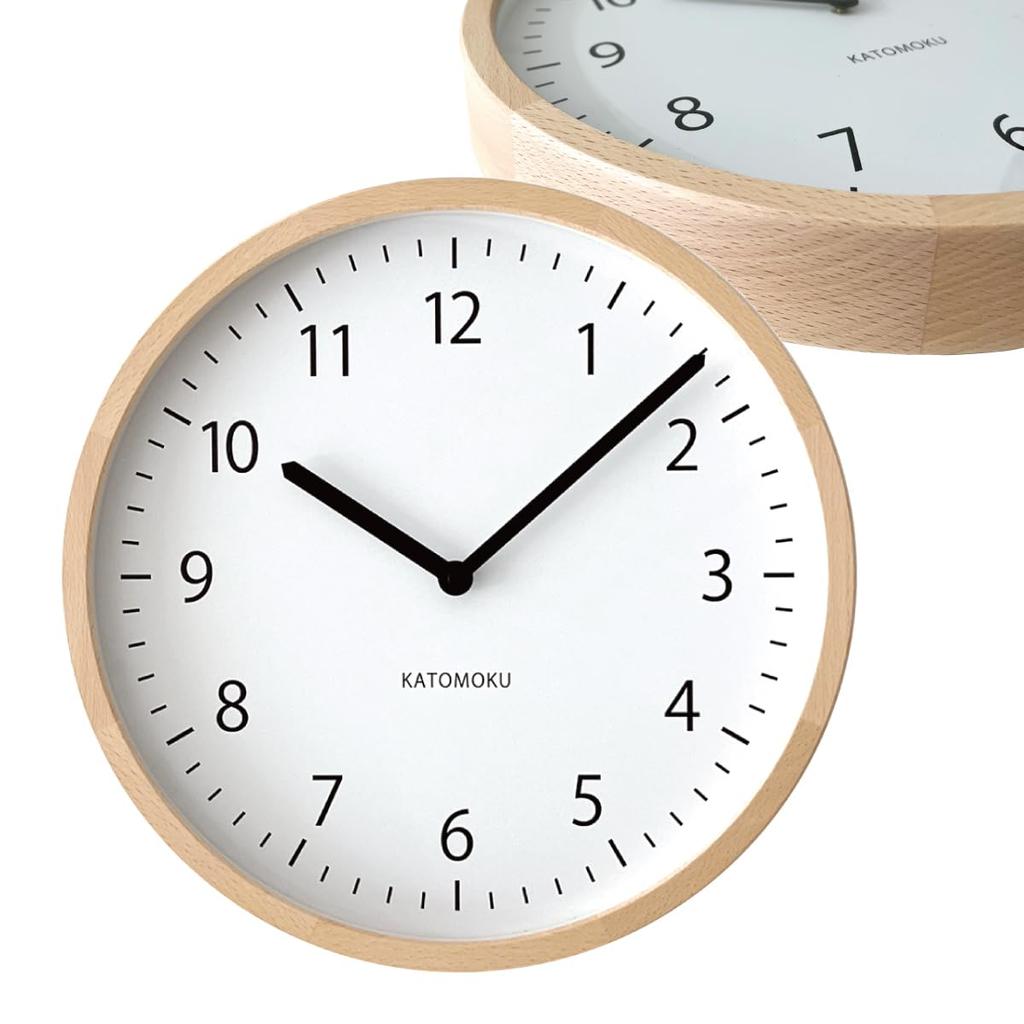 KATOMOKU Muku Clock 4 LL Natural Wall Clock Sweep Movement km-138NARCS 382mm (SKP Radio-Controlled Clock)