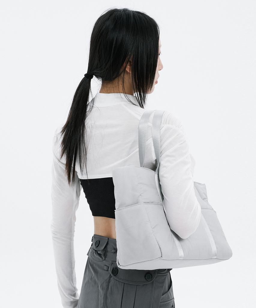 Hanahi Puffy Tote Bag Grey