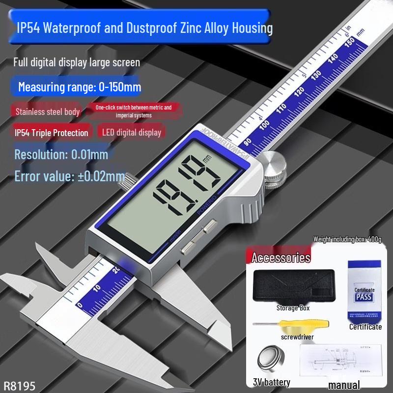 Rongyu 150mm High-Precision Digital Vernier Caliper
