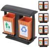 5 Pcs Garbage Can Micro Landscape Wall Light Child Mini Trash Miniature Pail Abs Scene Model